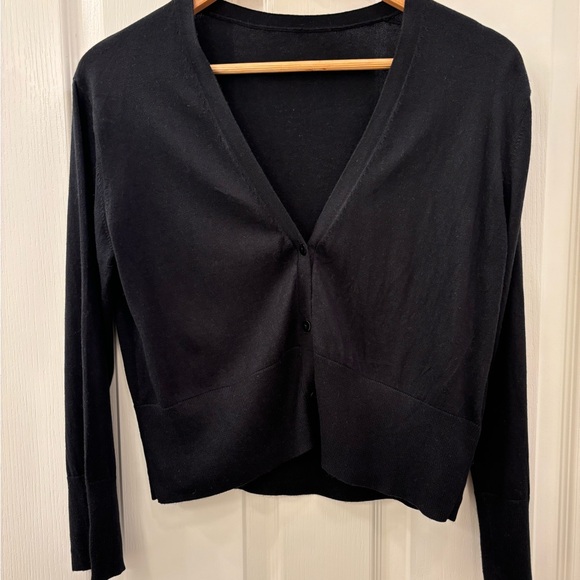 The Curated The Silk Cardigan in Black - Picture 5 of 8